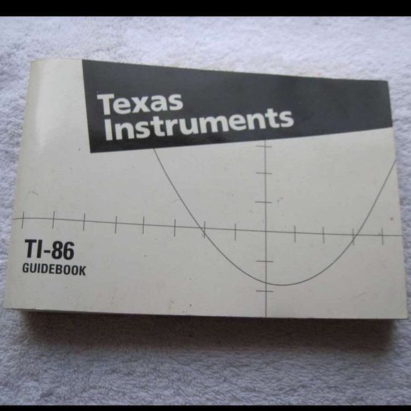 Texas Instruments TI-86 Graphing Calculator Guidebook User Manual Instructions - Picture 1 of 9